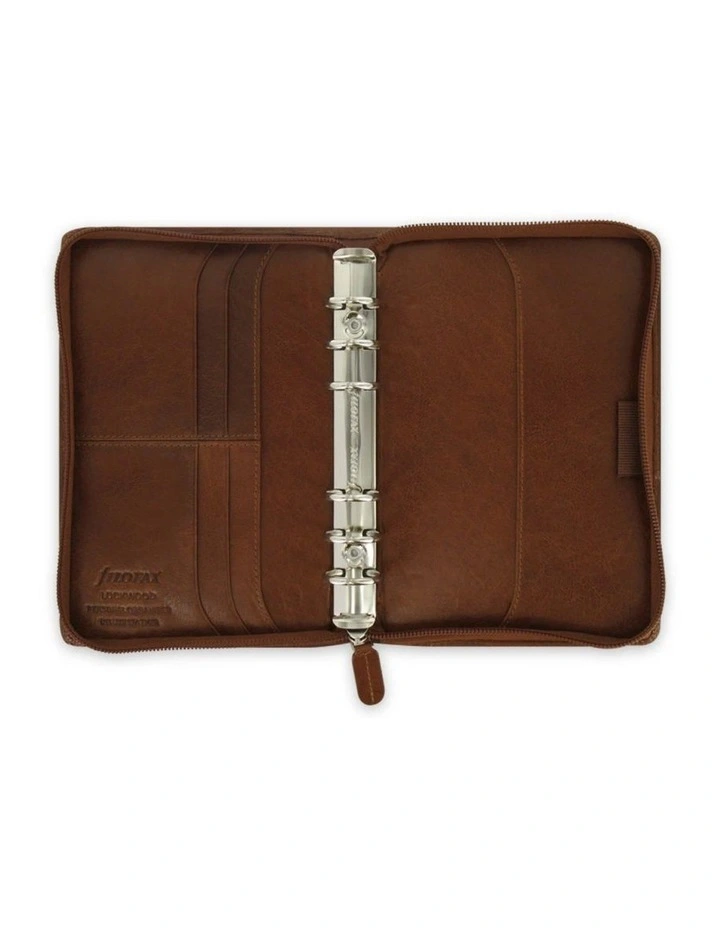 Personal Lockwood Zip Organiser in Cognac image 3