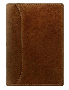 Pocket Slim Lockwood Organiser in Cognac