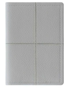 Classic Stitch Soft Passport Cover in Grey