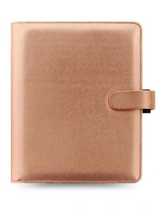 A5 Saffiano Organiser in Rose Gold