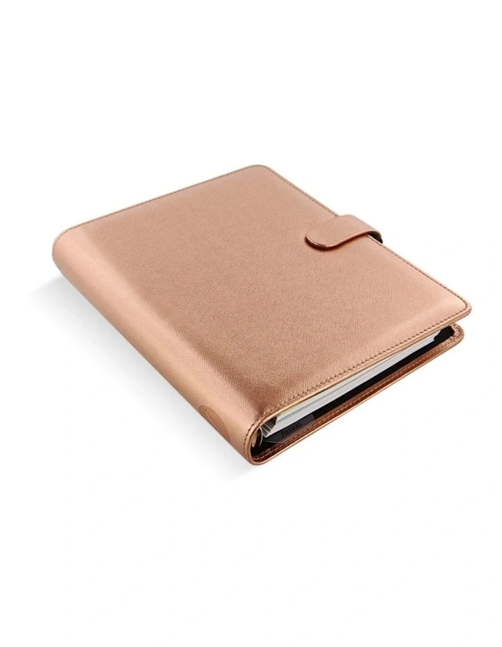 A5 Saffiano Organiser in Rose Gold image 2