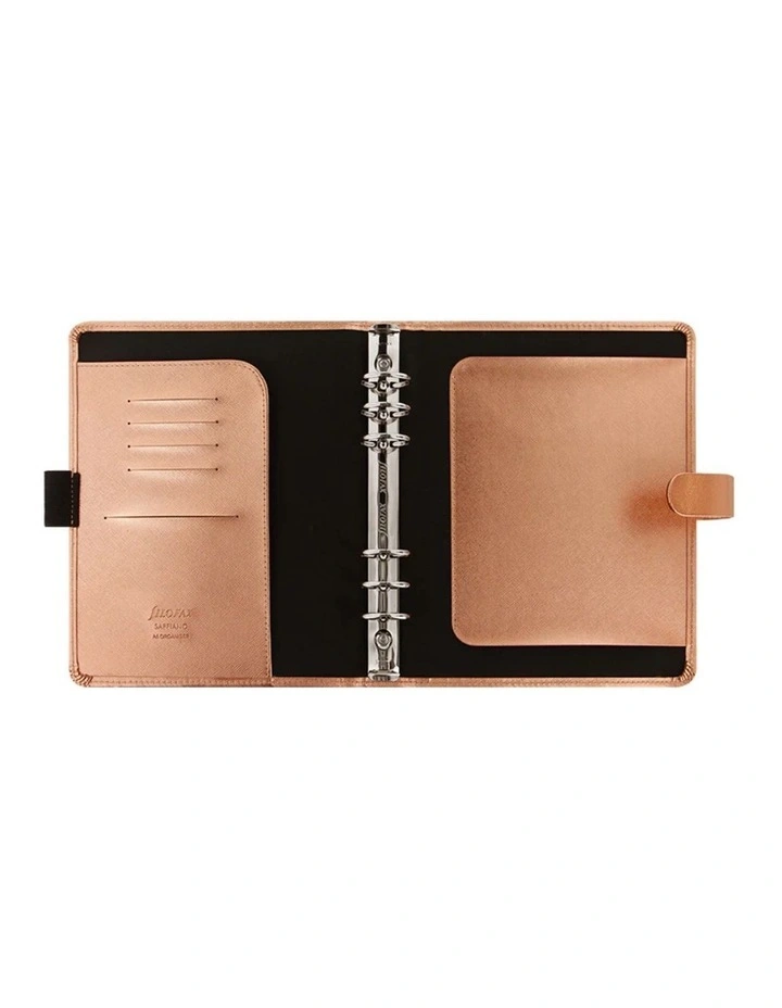 A5 Saffiano Organiser in Rose Gold image 3