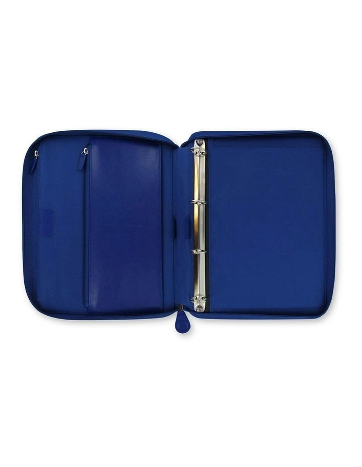 A4 Pennybridge Zip Folio Handle Pocket in Cobalt Blue image 2
