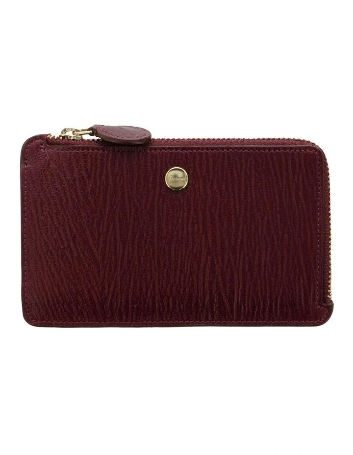 Chester Zip Card Holder in Red image 1