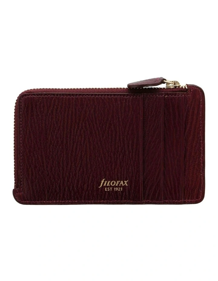 Chester Zip Card Holder in Red image 2