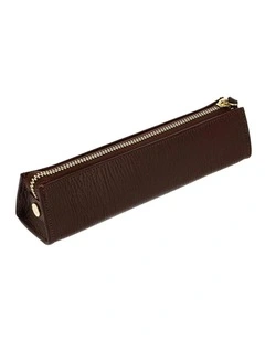 Chester Zip Pen Case in Brown
