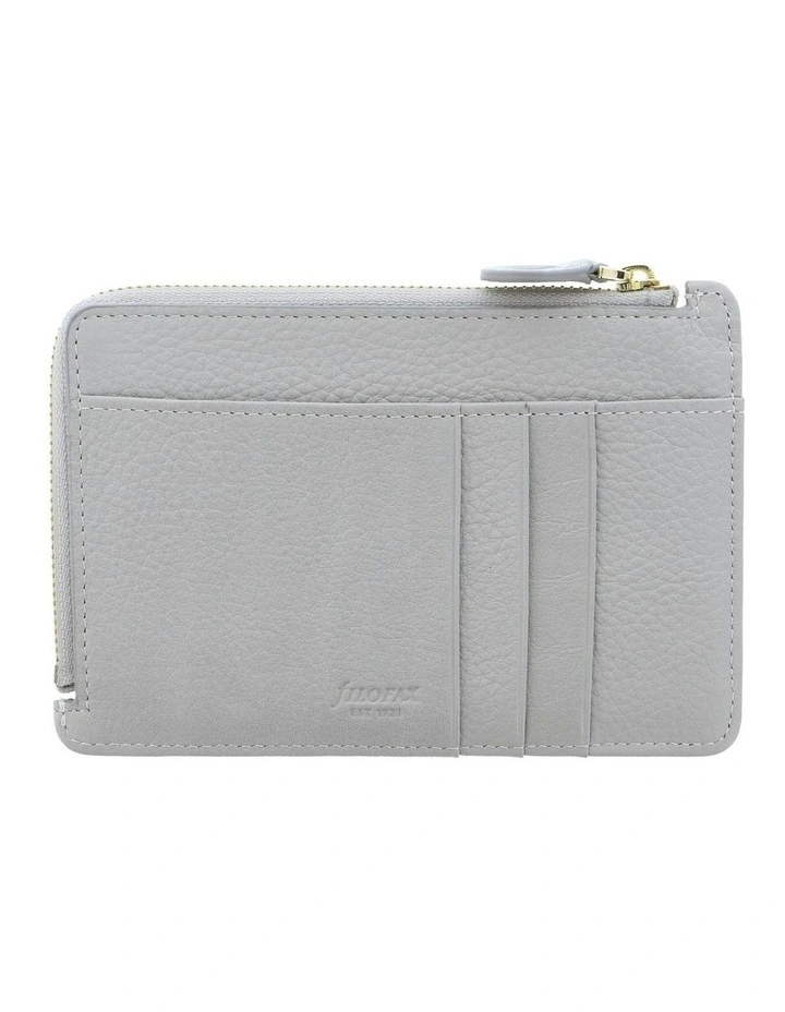 Classic Stitch Soft Zip Card Holder in Grey image 2