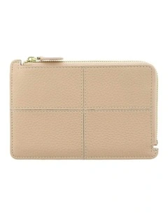 Classic Stitch Soft Zip Card Holder in Pch