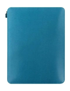 A4 Saffiano Zip Folio in Aquamarine