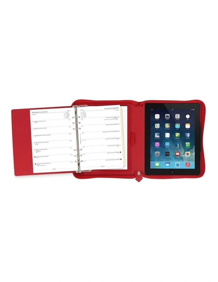 A5 Saffiano Organiser Ipad2/3/4 in Poppy image 3