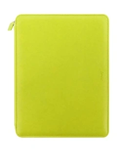 A4 Saffiano Zip Folio Pear