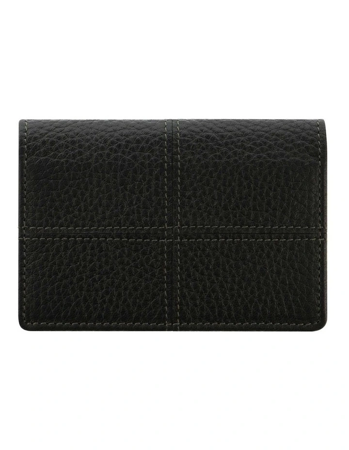 Classic Stitch Soft Business Card Holder in Black image 1
