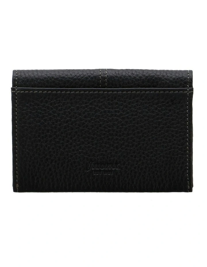 Classic Stitch Soft Business Card Holder in Black image 3