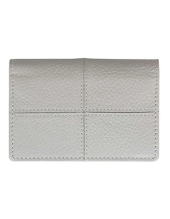 Classic Stitch Soft Business Card Holder in Grey