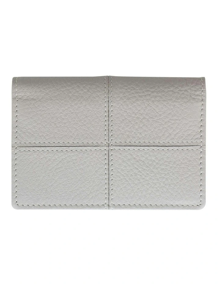 Classic Stitch Soft Business Card Holder in Grey image 1