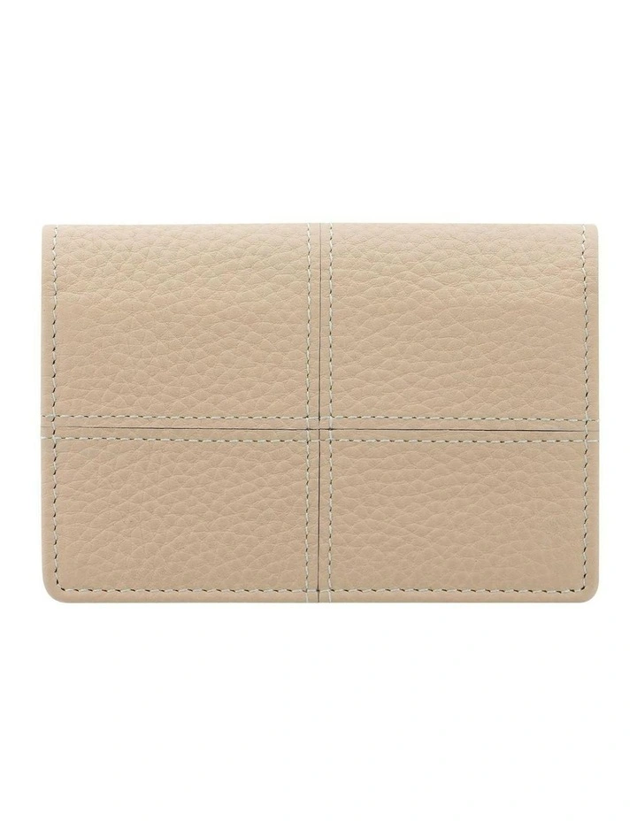 Classic Stitch Soft Business Card Holder in Peach image 1