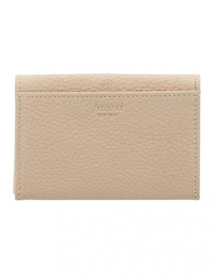 Classic Stitch Soft Business Card Holder in Peach image 3