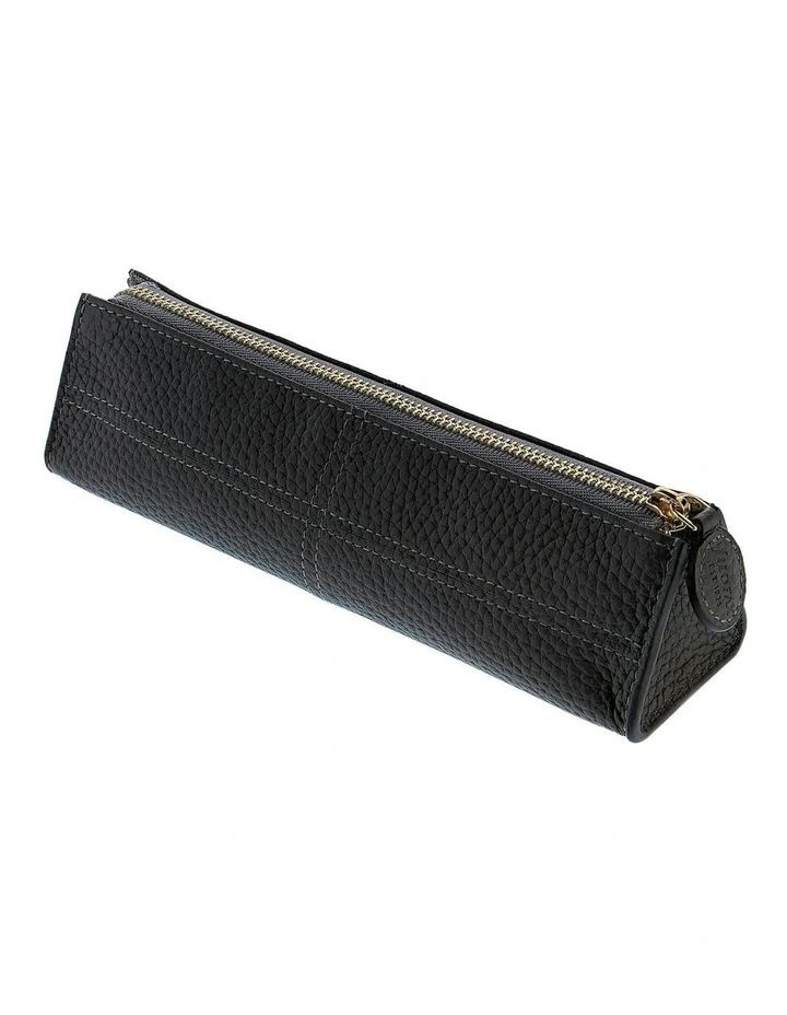 Classic Stitch Soft Zip Pen Case in Black image 1