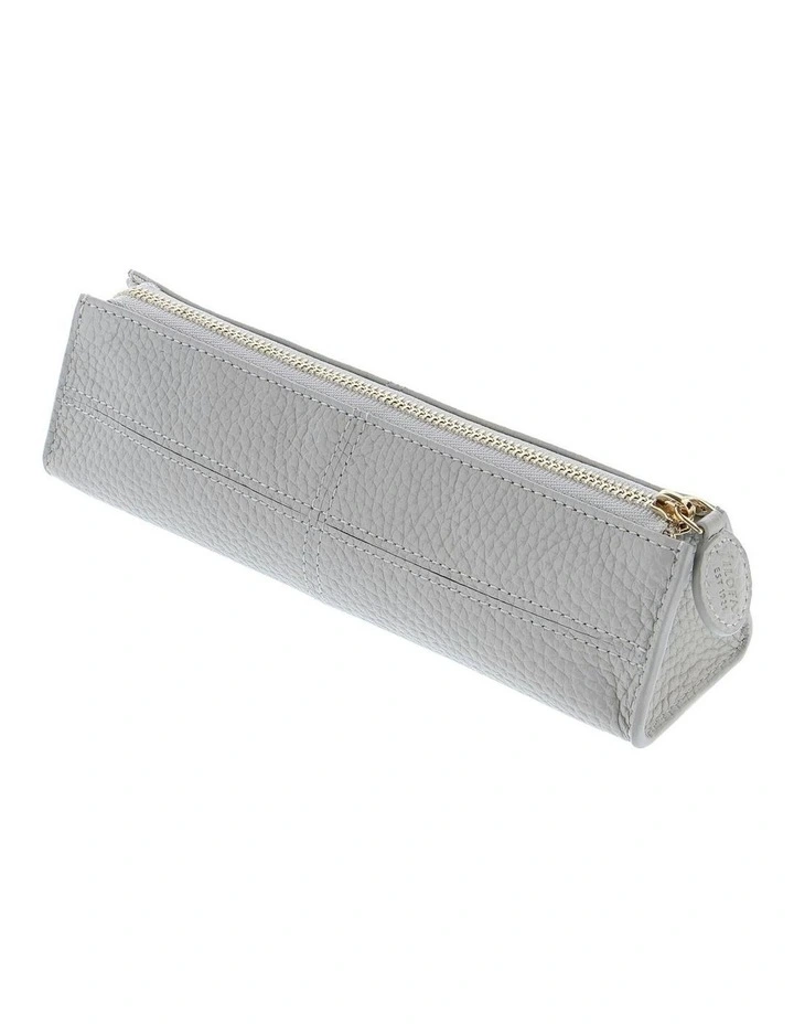 Classic Stitch Soft Zip Pen Case in Grey image 1