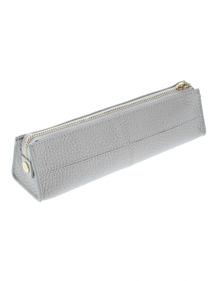 Classic Stitch Soft Zip Pen Case in Grey image 2
