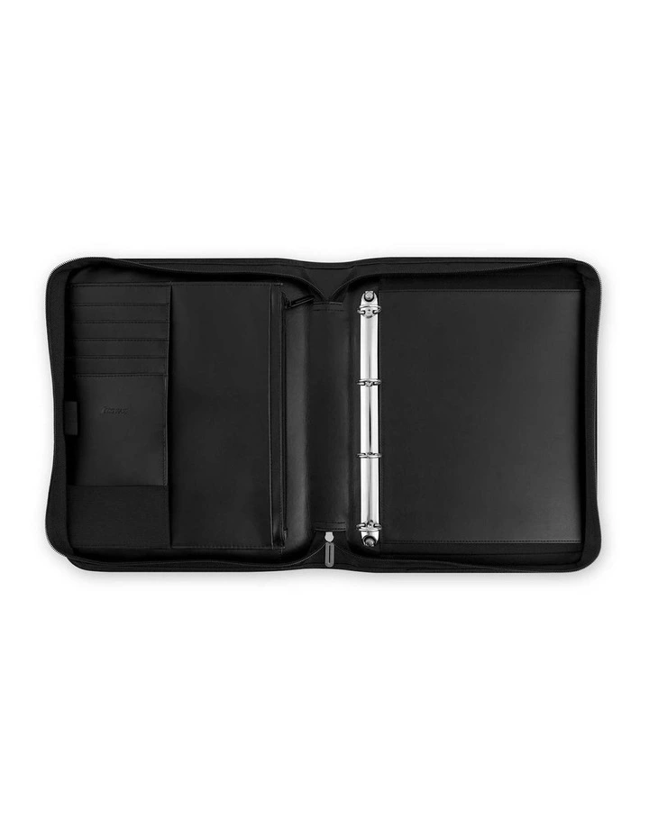 Metropol Zip Folder With Handle in Black image 2