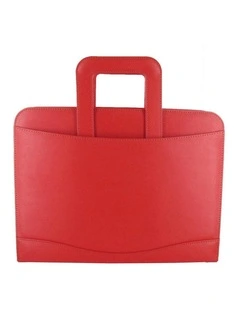 Metropol Zip Folder With Handle A4 in Red