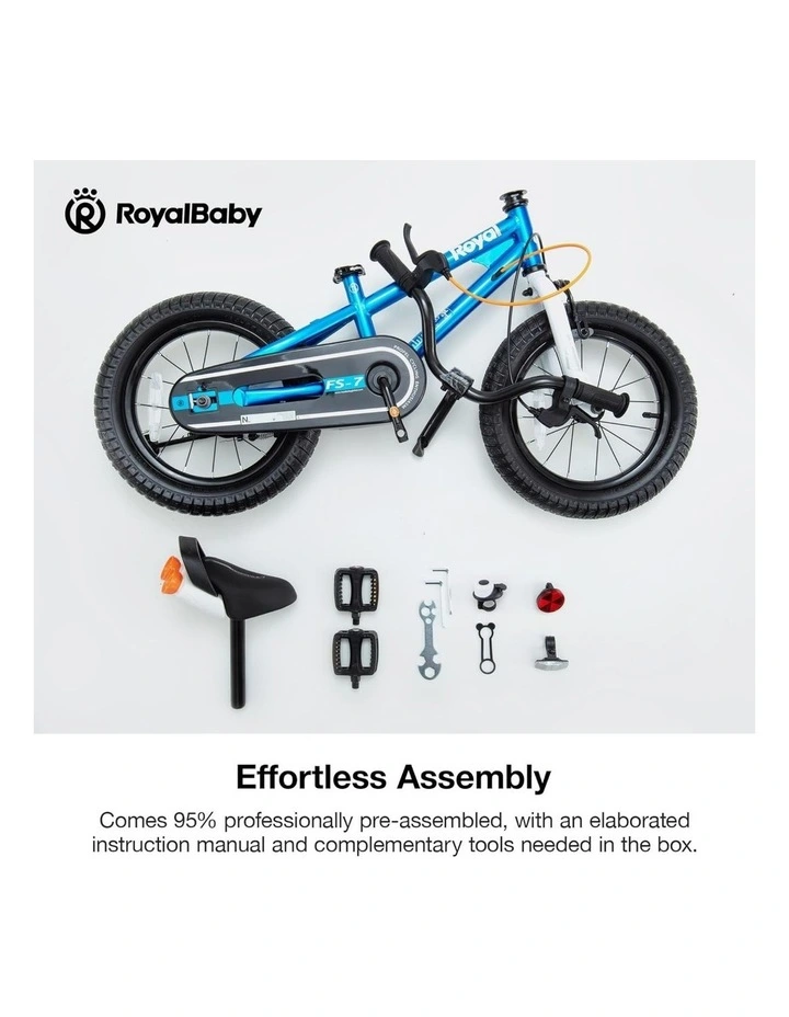 Freestyle Sport Kids Bike with training wheels 12 Inch Wheel Boys Girls Ages 3  Years Training Wheels in Blue image 3