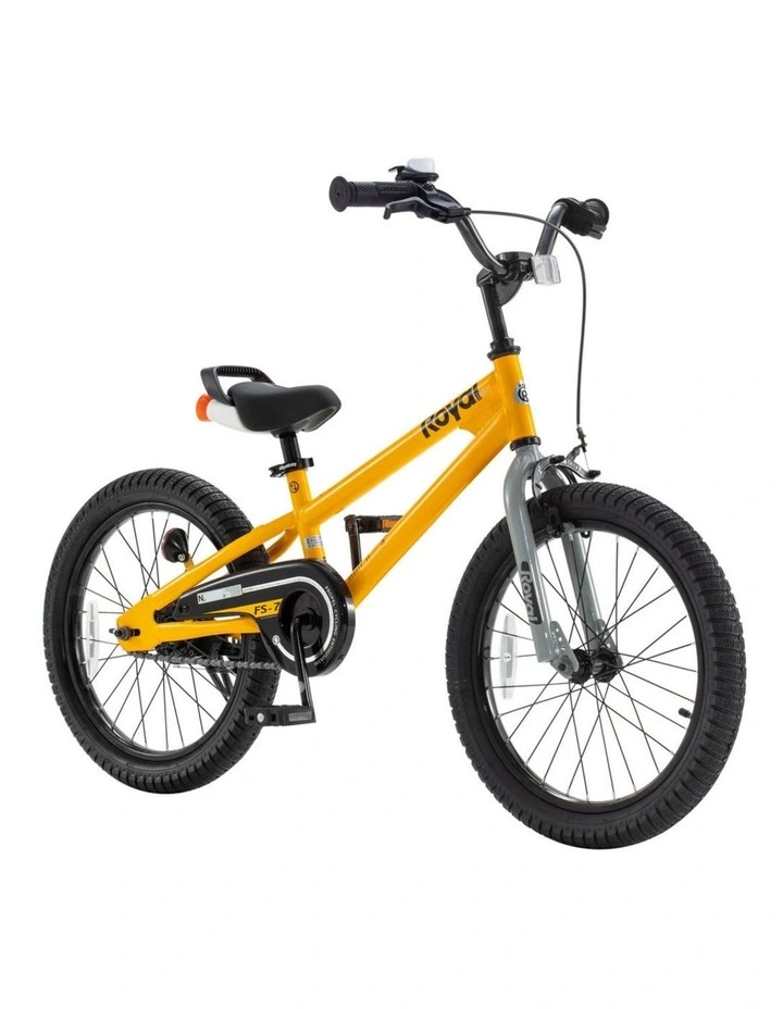 RoyalBaby Freestyle Yellow 7th Sport Kids Bike with Training Wheels 16 Inch Wheel Bicycle Boys Girls image 2