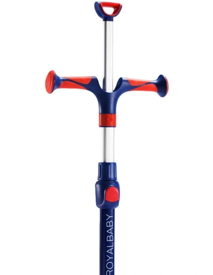 Adjustable Height 3 Flashing Wheels Scooter in Blue Red image 3