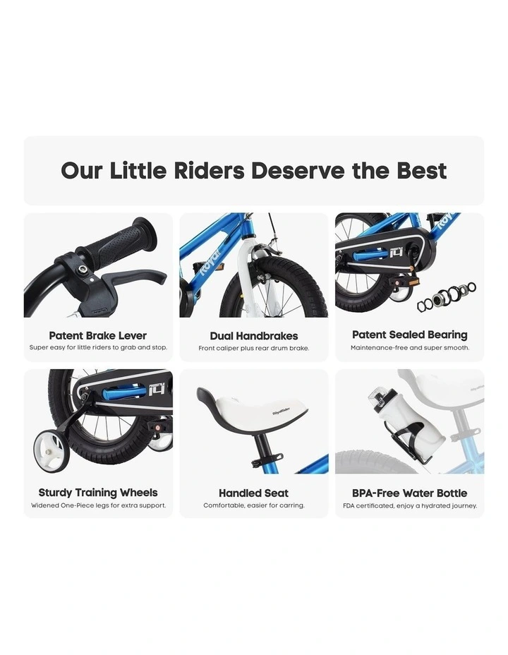 Kids Bike Freestyle 8th BMX for Boys Girls Ages 3  years in blue image 5