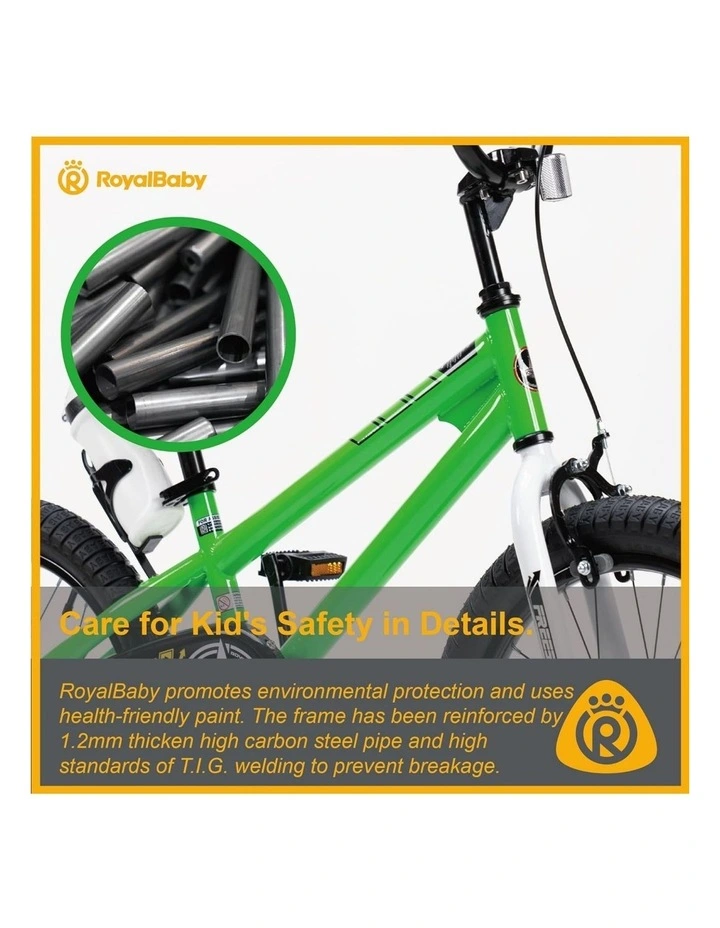 RoyalBaby Kids Bike Green Freestyle 8th BMX 12 14 16 18 20 Inch Wheel Childrens Bicycle for Boys Girls Ages 3  Years image 3