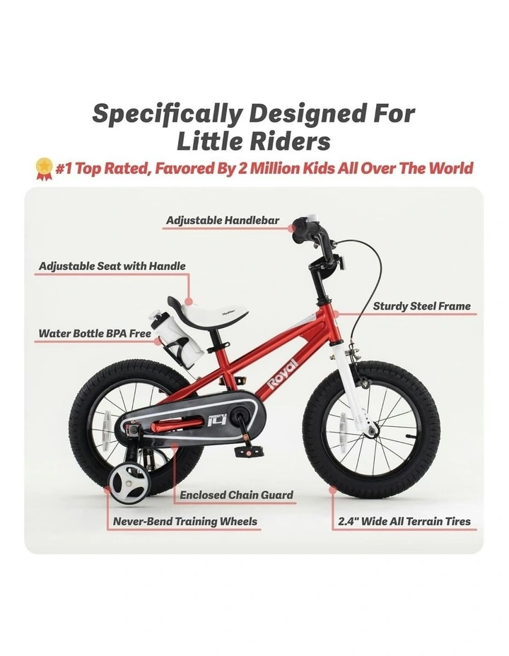 Kids Bike Red Freestyle 8th BMX 12 14 16 18 20 Inch Wheel Childrens Bicycle for Boys Girls Ages 3  Years image 2