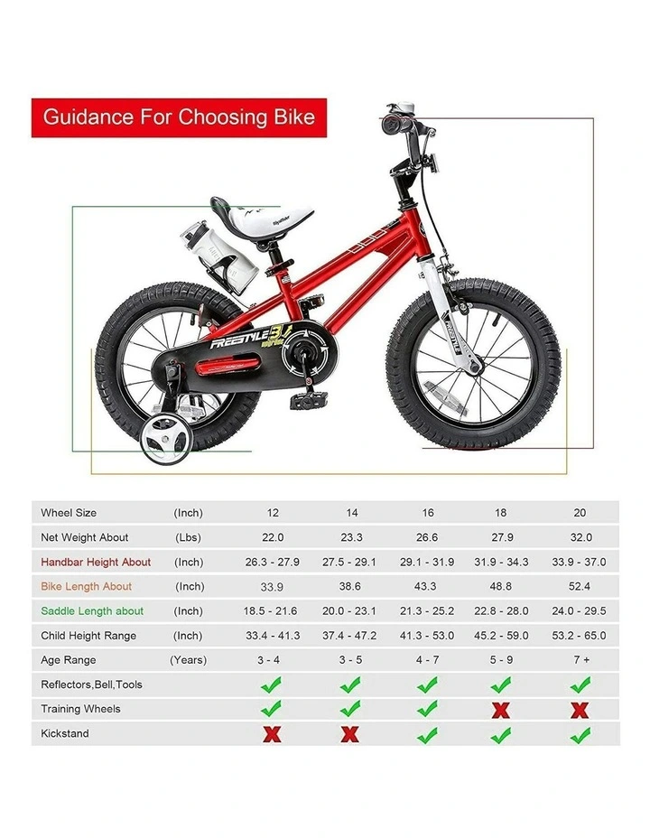 Kids Bike Red Freestyle 8th BMX 12 14 16 18 20 Inch Wheel Childrens Bicycle for Boys Girls Ages 3  Years image 5