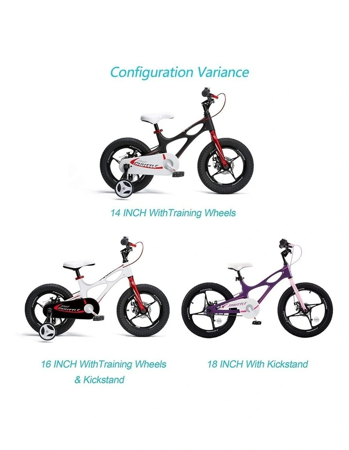 Space Shuttle 14/16/18" Kids Bike Black image 5