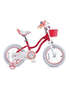 RoyalBaby Girls Bike Stargirl Pink White 12/14/16/18" Inch Kids Bike Training Wheels Toddlers & Big Kids Bicycle