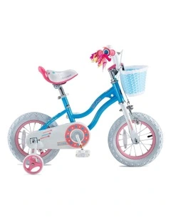 RoyalBaby Girls Bike Stargirl Blue White 12/14/16/18" inch Kids Bike Training Wheels Toddlers & Big Kids Bicycle