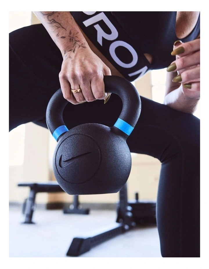 Dumbbell And Kettlebell Pro Set in Black image 6