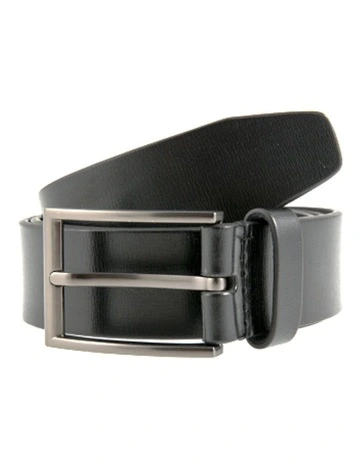 Casual Leather Belt in Black