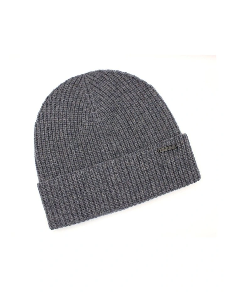 Pure Merino Wool Beanie in Shale image 1