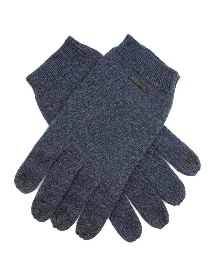 Touchscreen Pure Merino Wool Gloves in Indigo image 1