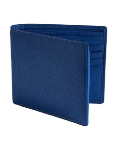 RFID Pebble Grain Billfold Wallet in Royal Blue