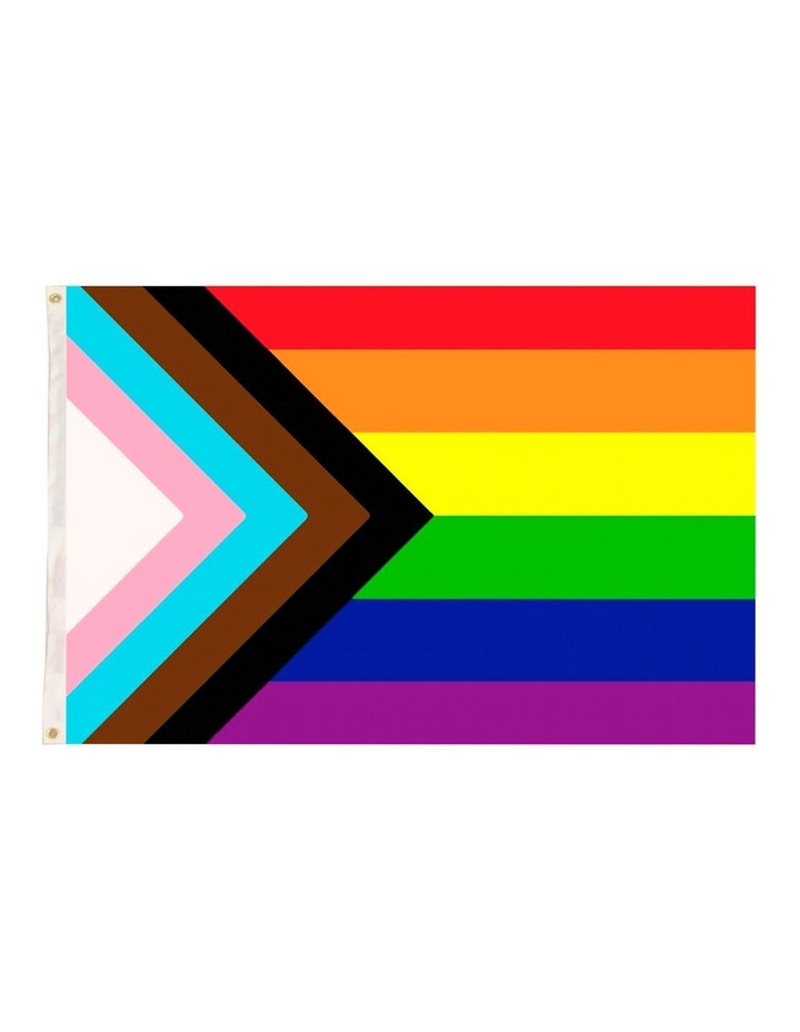 Deluxe Progress Gay Pride Flag 150x90cm in Rainbow Assorted