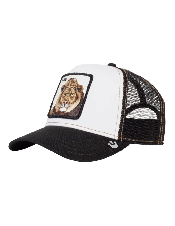 Snapback The King Lion Baseball Trucker Cap in Black image 1