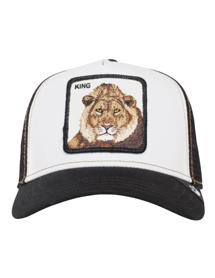 Snapback The King Lion Baseball Trucker Cap in Black image 2