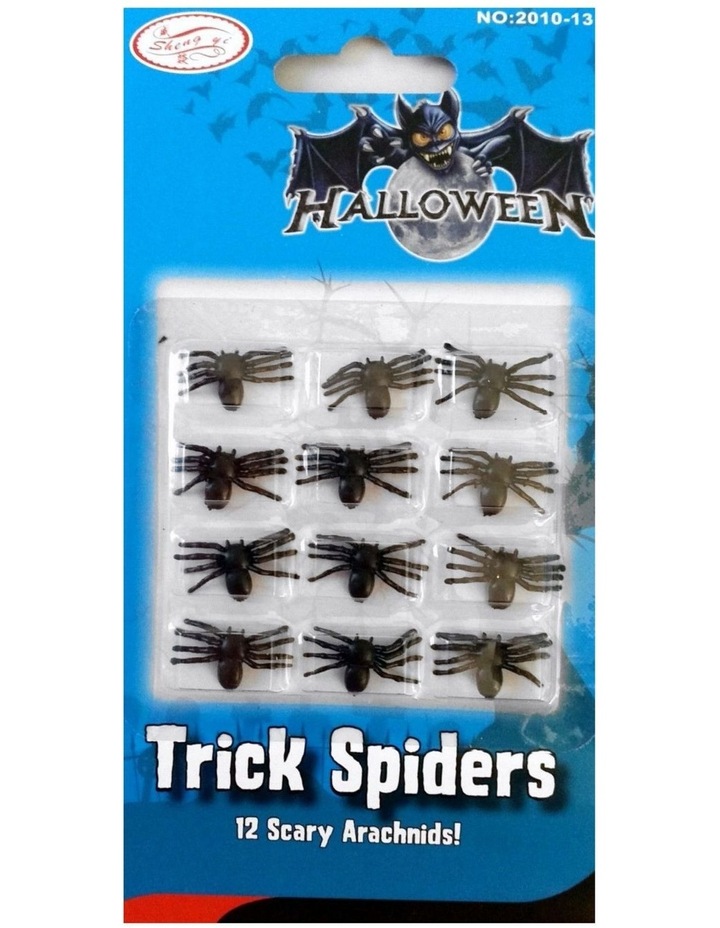 Mini Fake Spiders Trick Toy x 10 Pack in Black image 2
