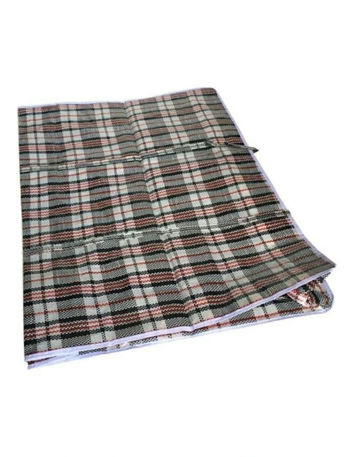 Large Travel Shopping Check Stripe Bag x48 in Assorted image 3