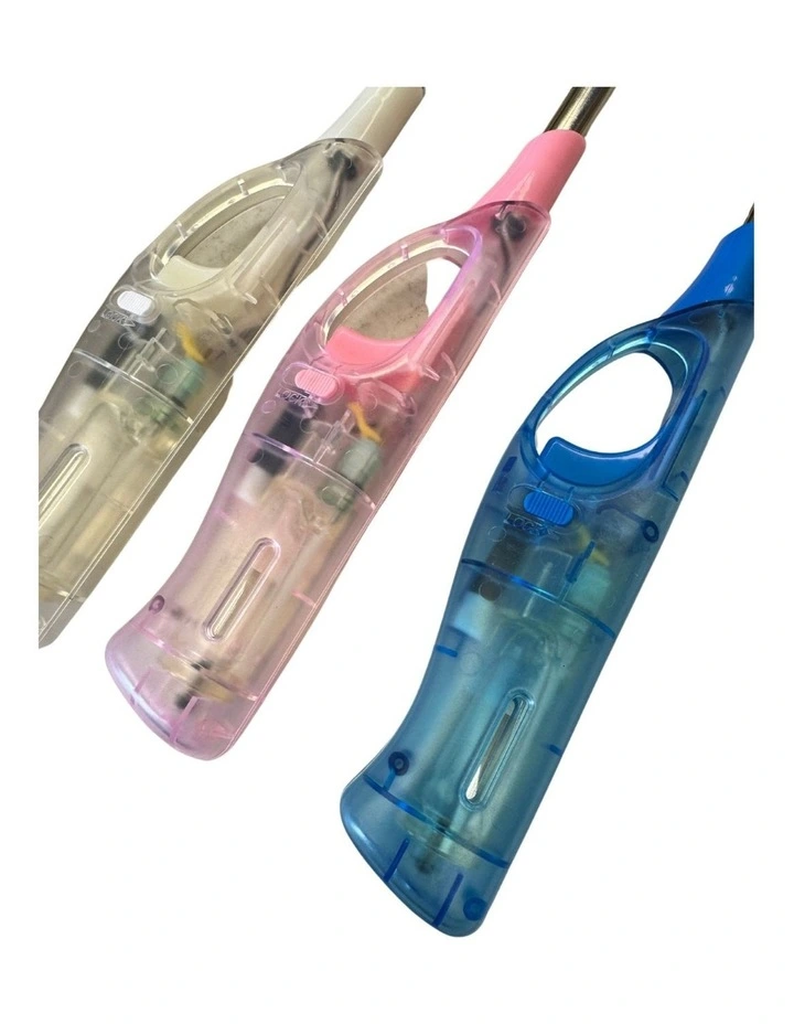 Clear Long Gas Lighters With Safety Lock x12 in Multi image 2