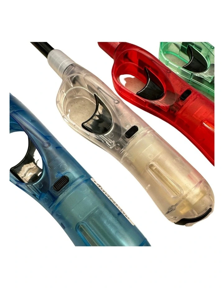 BR Home Clear Long Gas Lighter For BBQ Kitchen Cigarette With Safety Lock 1x image 2