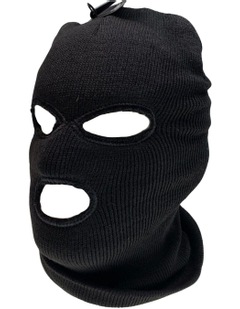 Warm Knit Balaclava Beanie in Black