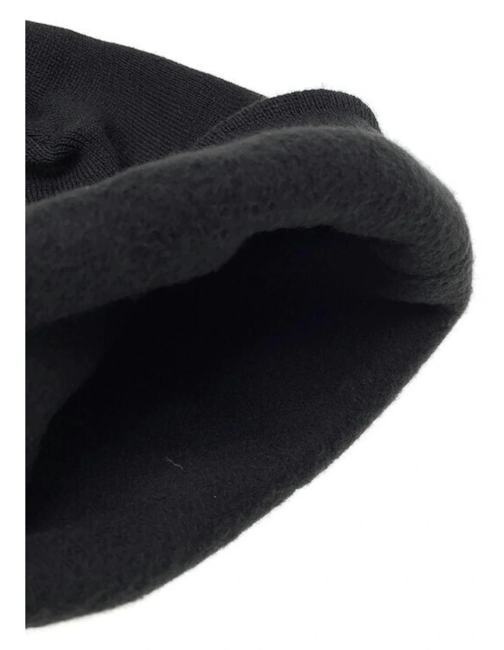 Warm Knit Balaclava Beanie in Black image 2
